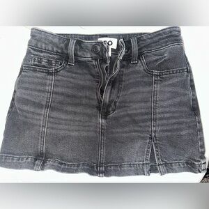 SO denim black skirt